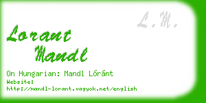 lorant mandl business card